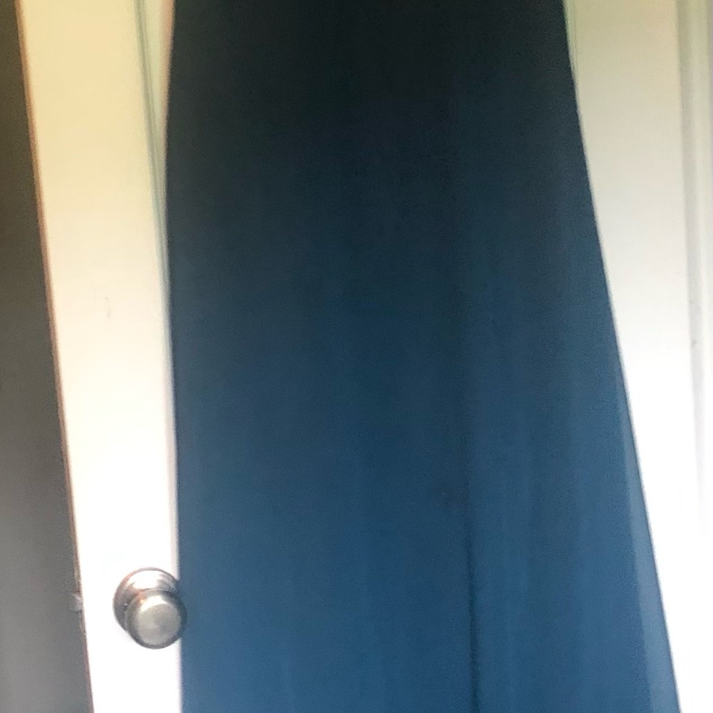 Azazie “Neptune” blue “Omari” style bridesmaid dress